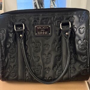 Black Embossed Satchel